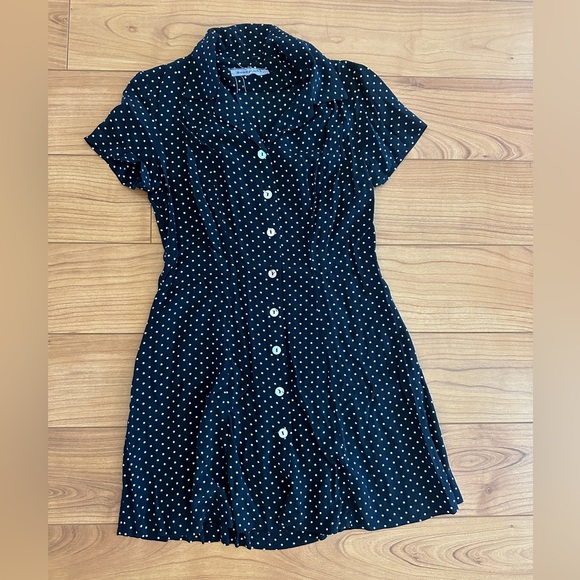 Honeywell Dresses & Skirts - 90s Vintage Black and White Polka Dot Dress